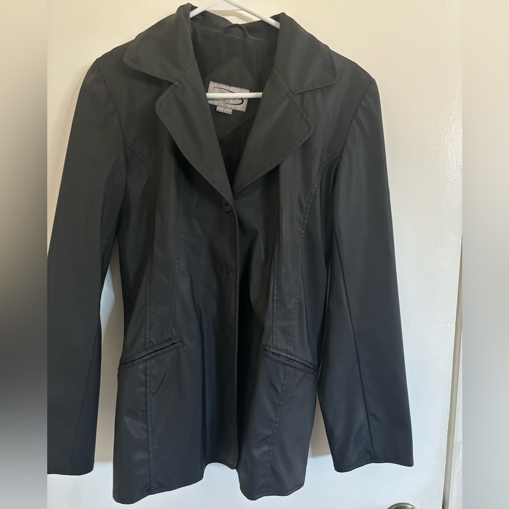 Slick woman’s rain jacket